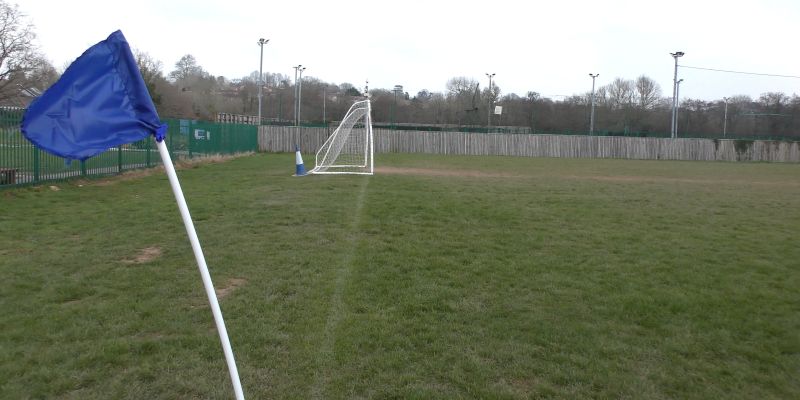 Football pitch at Resultery Projects Cymru